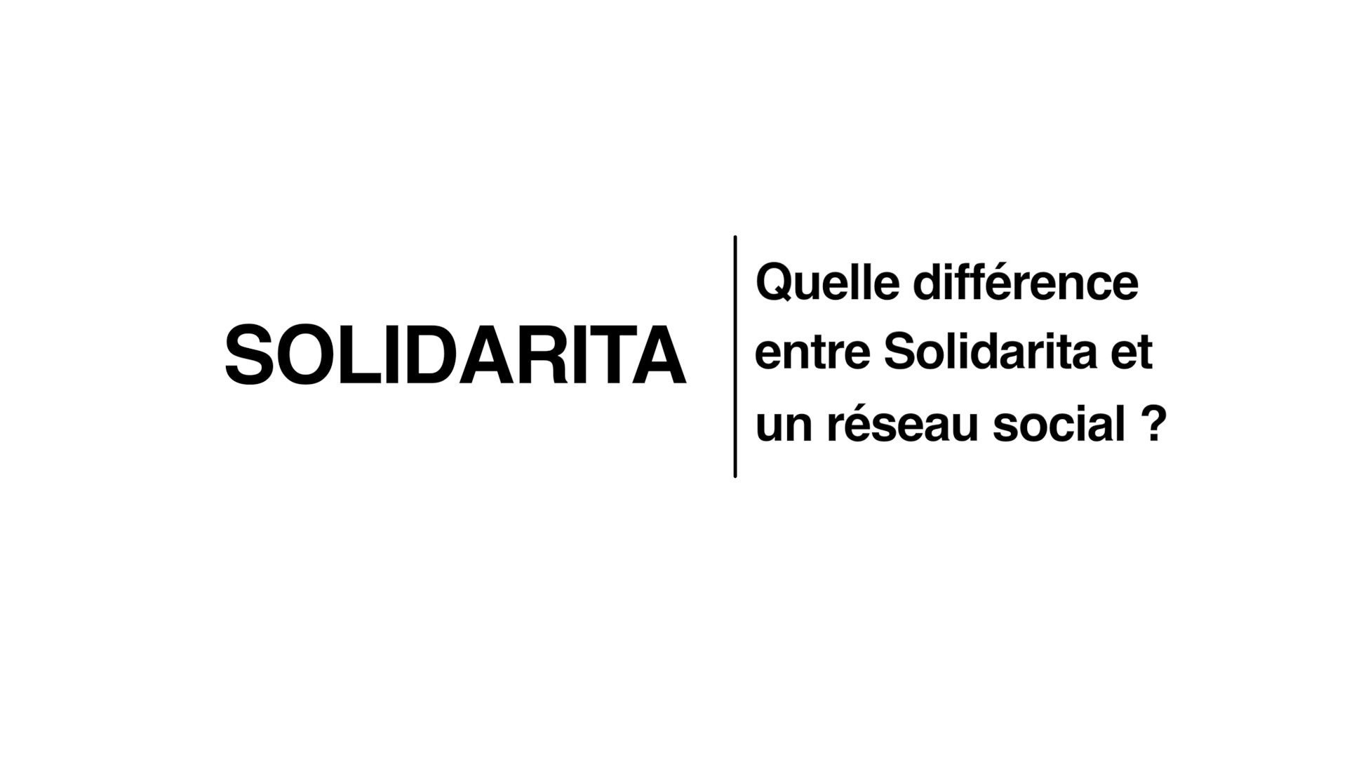 FORMA01 - Différence entre Solidarita et un réseau social